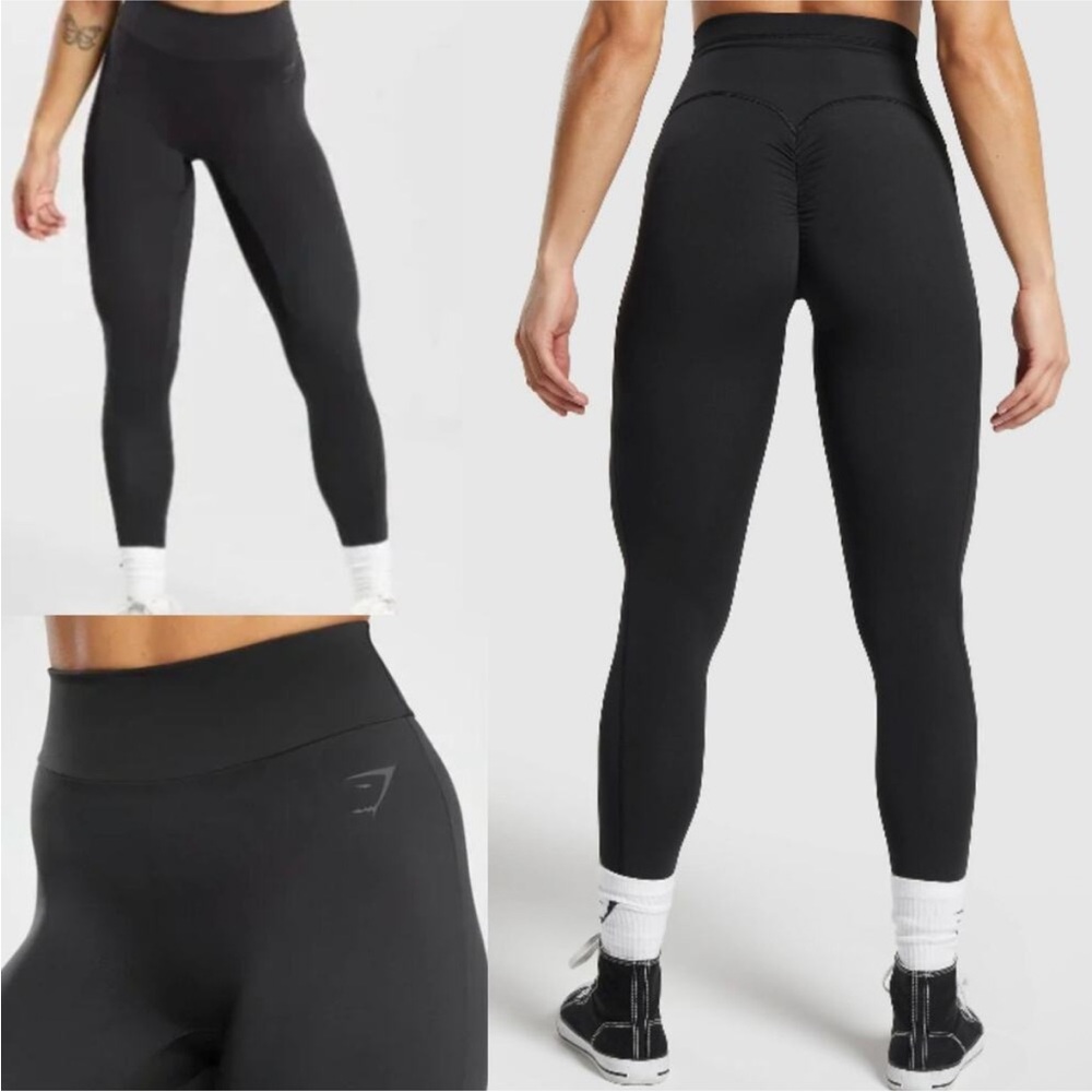 Gymshark Large Black Power Scrunch Butt Regular Leggings